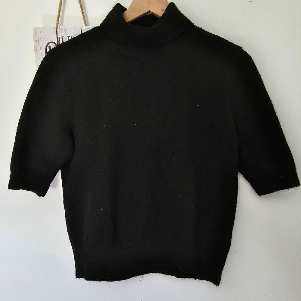 Women's Black Turtleneck Sweater - Size Medium